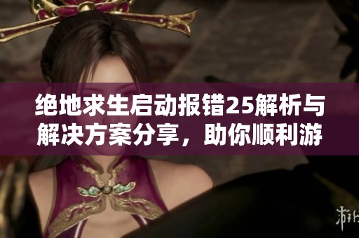 绝地求生启动报错25解析与解决方案分享，助你顺利游戏体验