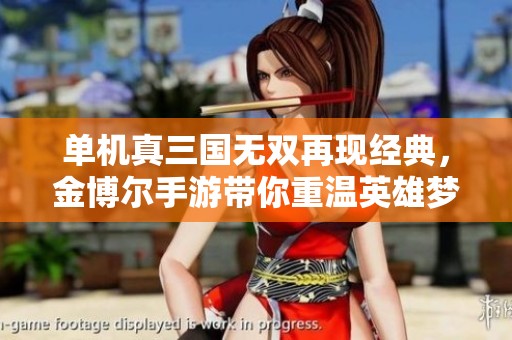 单机真三国无双再现经典，金博尔手游带你重温英雄梦历程