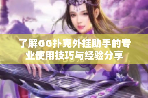 了解GG扑克外挂助手的专业使用技巧与经验分享