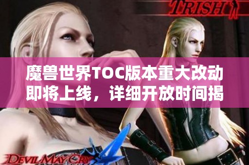 魔兽世界TOC版本重大改动即将上线，详细开放时间揭晓！