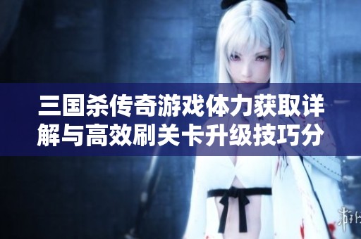 三国杀传奇游戏体力获取详解与高效刷关卡升级技巧分享