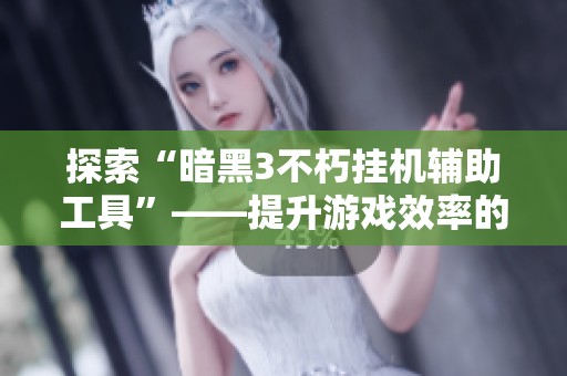 探索“暗黑3不朽挂机辅助工具”——提升游戏效率的秘密武器
