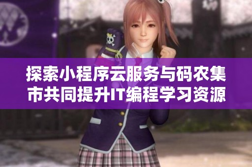 探索小程序云服务与码农集市共同提升IT编程学习资源的秘诀
