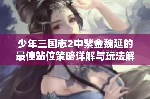 少年三国志2中紫金魏延的最佳站位策略详解与玩法解析